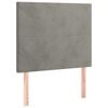 vidaXL Cabeceira Cinza Claro 80x5x118/128 cm Veludo