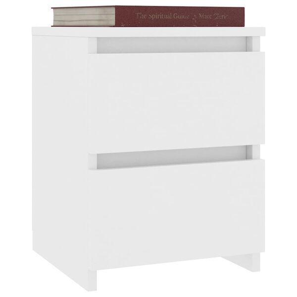 vidaXL Mesa de cabeceira 30x30x40 cm contraplacado branco