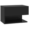 vidaXL Mesa de cabeceira montagem na parede preto