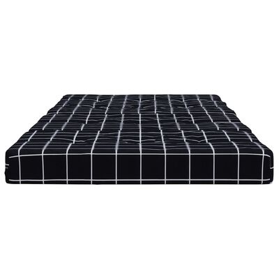 vidaXL Almofadões p/ cadeira terraço 2 pcs tecido oxford xadrez preto