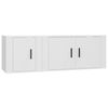 vidaXL 2 pcs conjunto m&oacute;veis de TV derivados de madeira branco