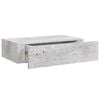 vidaXL Prateleira de parede com gaveta MDF 40x23,5x10 cm cinza cimento