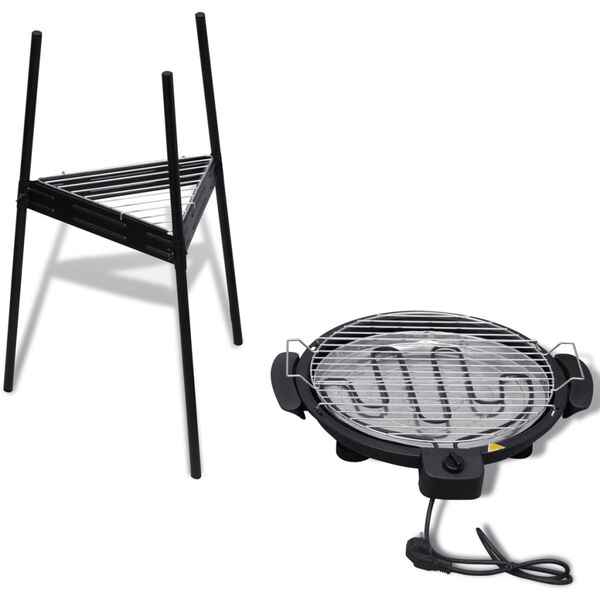Barbecue el&eacute;trico redondo de p&eacute;