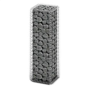 vidaXL Cesto gabi&atilde;o arame galvanizado 100 x 30 x 30 cm