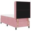 vidaXL Cama Box com colch&atilde;o com cabeceira Rosa 80 x 200 cm Veludo