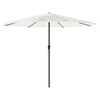 vidaXL Guarda-sol de jardim com poste de a&ccedil;o 388x388x248 cm branco