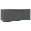 vidaXL M&oacute;vel de TV 80x34x30 cm derivados de madeira cinzento