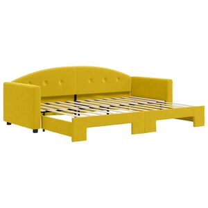 vidaXL Sof&aacute;-cama com gavet&atilde;o 80x200 cm veludo amarelo