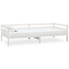vidaXL Sofá-cama com colchão 90x200 cm pinho maciço branco