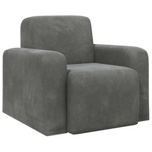 vidaXL poltrona Cinzento-Escuro Veludo