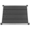 vidaXL Base chuveiro p/ exterior 80x62 cm WPC a&ccedil;o inoxid&aacute;vel cinzento