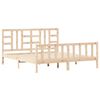 vidaXL Estrutura de cama com cabeceira 180x200 cm madeira maci&ccedil;a