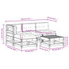 vidaXL 5 pcs conjunto lounge jardim com almofad&otilde;es madeira maci&ccedil;a