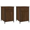 vidaXL Mesas cabeceira 2pcs 40x42x60cm deriv.madeira carvalho castanho