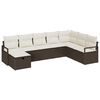 vidaXL Conjunto de Sof&aacute;s com almofada 5 pcs vime PE