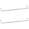 vidaXL Var&otilde;es para cortinas 2 pcs 60-105 cm alum&iacute;nio branco e prateado