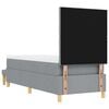 vidaXL Cama Box com colch&atilde;o Cinzento-claro 80 x 200 cm tecido