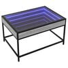 vidaXL Mesa de centro luzes LED Infinity 70x50x41 cm cinzento sonoma