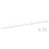 vidaXL Barra com espetos protetora de muros 25 pcs a&ccedil;o 1 m