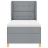 vidaXL Cama Box Springs com Colch&atilde;o Cinza Escuro 90x190 cm 90 x 190 cm
