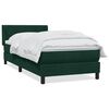 vidaXL Cama com molas/colch&atilde;o 100x220 cm veludo verde-escuro