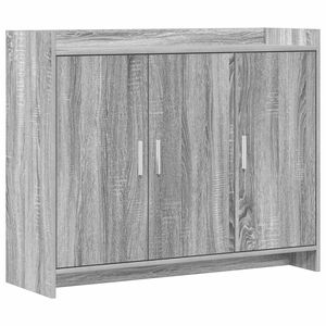 vidaXL Buffet Sonoma cinzento 98,5 x 33 x 80 cm Derivados de Madeira