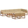 vidaXL Conjunto de Sof&aacute;s para Exterior 9 pcs Natural e Bege