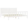 vidaXL Estrutura cama Super King Size c/ cabeceira madeira branco