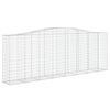 vidaXL Cestos gabião arqueados 2pcs 400x50x140/160cm ferro galvanizado