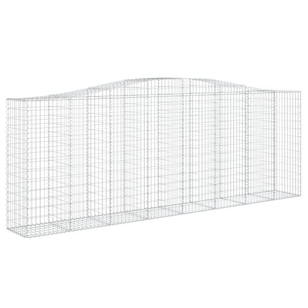 vidaXL Cestos gabião arqueados 2pcs 400x50x140/160cm ferro galvanizado