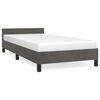 vidaXL Estrutura de cama sem colch&atilde;o 90x190 cm veludo cinzento-escuro