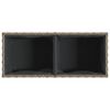vidaXL Canteiro jardim com 2 vasos 72x30x32 cm vime PE cinzento