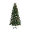 vidaXL &Aacute;rvore de Natal Artificial com 300 LEDs Verde 210 cm PE e PVC