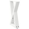 vidaXL P&eacute;s para mesa de centro 2 pe&ccedil;as, branco, 38x(42-43,3) cm, a&ccedil;o