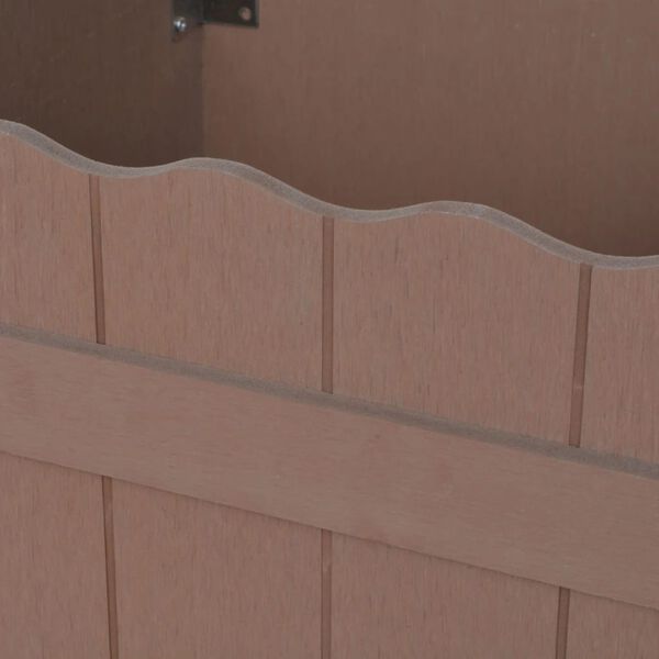 vidaXL Canteiro elevado para jardim WPC 40x40x25 cm castanho