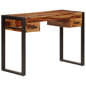 vidaXL Secret&aacute;ria com 2 gavetas madeira ac&aacute;cia maci&ccedil;a 110x50x77 cm
