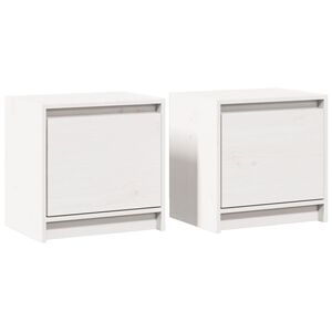 vidaXL Mesas de cabeceira 2 pcs 40x30,5x40 cm pinho maci&ccedil;o branco