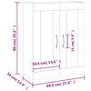 vidaXL Arm&aacute;rio de parede 69,5x34x90 cm deriv. madeira carvalho sonoma