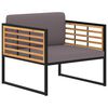 vidaXL Cadeiras jardim + almofad&otilde;es 2pcs ac&aacute;cia maci&ccedil;a cinzento-escuro