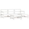 vidaXL 5 pcs conjunto lounge de jardim madeira de pinho maci&ccedil;a branco
