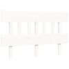 vidaXL Cama sem colch&atilde;o 140x190 cm madeira de pinho maci&ccedil;a branco