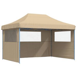 vidaXL Tenda de Festa 279 x 410 x 315 cm Bege Tecido Oxford