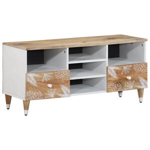 vidaXL M&oacute;vel de TV 100x33,5x46 cm madeira de mangueira maci&ccedil;a