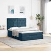 vidaXL Estrutura cama otomana colch&otilde;es 140x190 cm veludo azul escuro