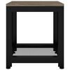 vidaXL Mesa de apoio 40x40x45 cm MDF e ferro cinzento e preto