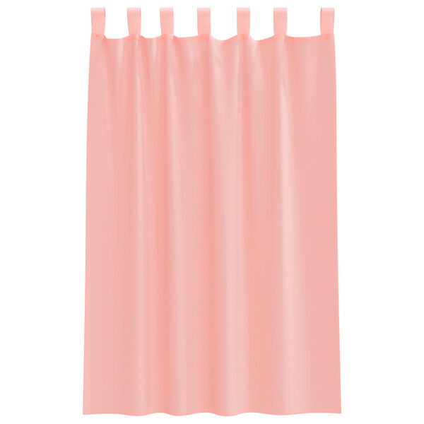 vidaXL Cortinas de voile com la&ccedil;os 2 pcs rosa 140x175 cm
