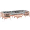vidaXL 8 pcs conj. sof&aacute;s jardim c/ almofad&otilde;es madeira abeto-de-douglas