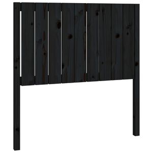 vidaXL Cabeceira de cama 95,5x4x100 cm pinho maci&ccedil;o preto