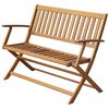 vidaXL Banco de jardim 120 cm madeira ac&aacute;cia maci&ccedil;a