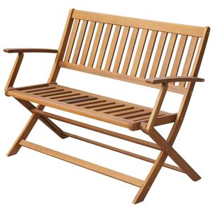 vidaXL Banco de jardim 120 cm madeira ac&aacute;cia maci&ccedil;a